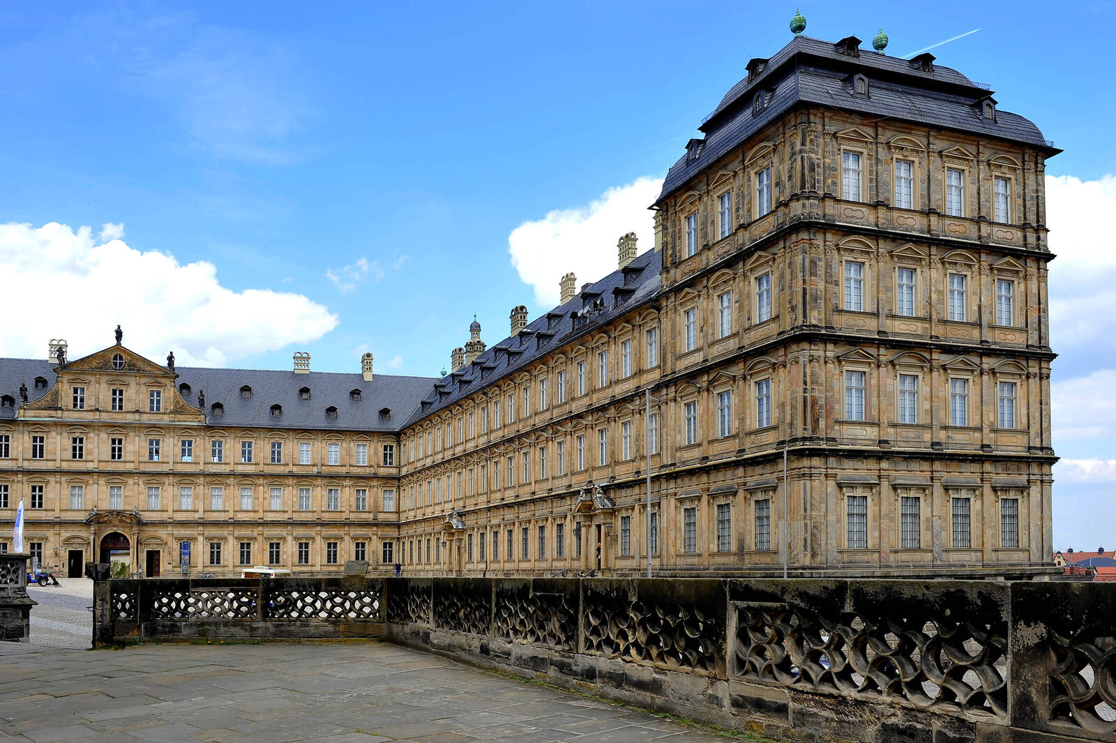 Außenansicht der Neuen Residenz in Bamberg, Sitz der Staatsbibliothek