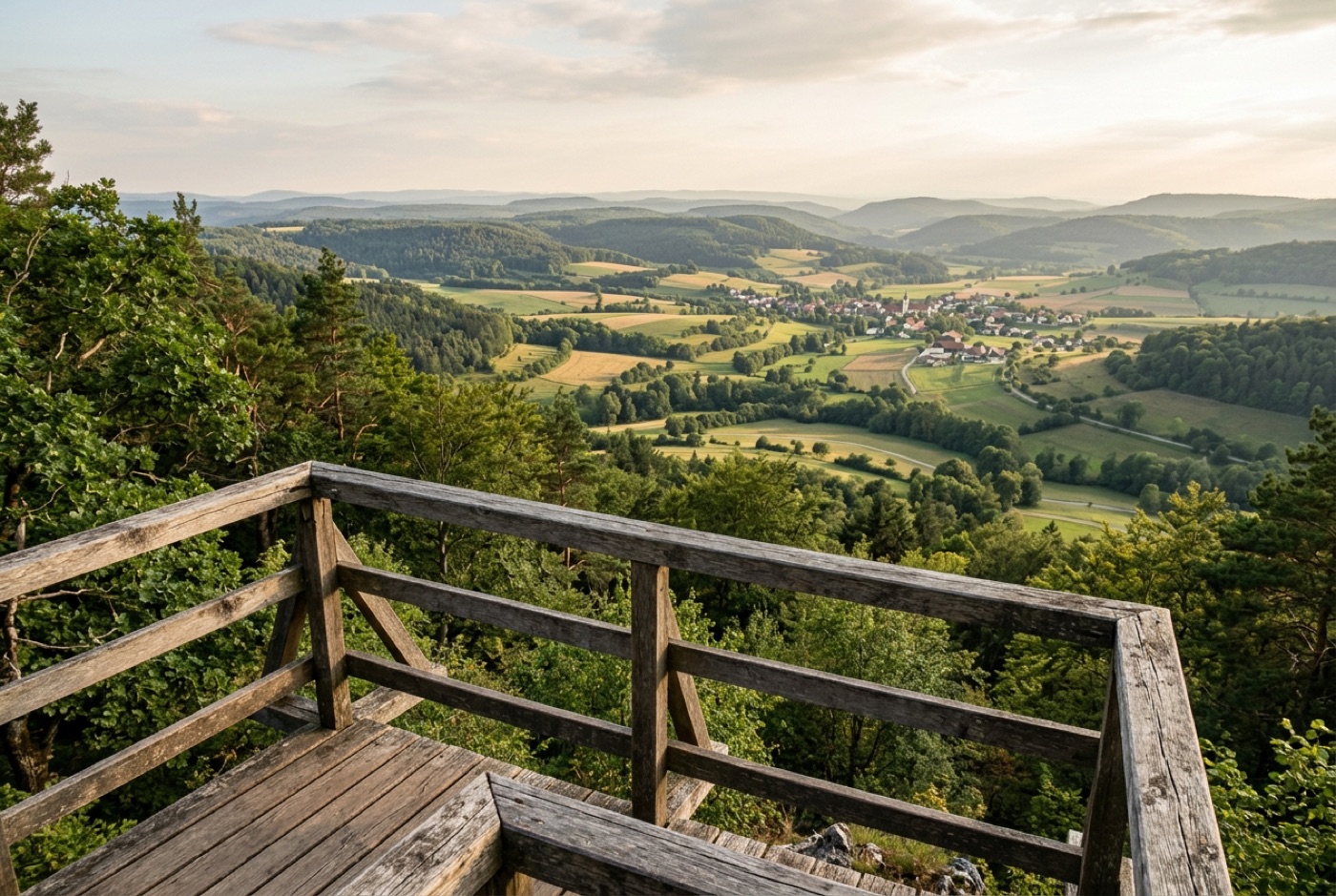 Beispielbild: Eine Aussichtsplattform mit Blick über ein weites Tal